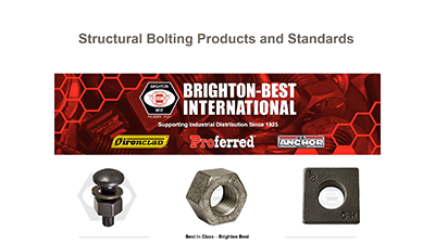 Structural Bolting Products Overview