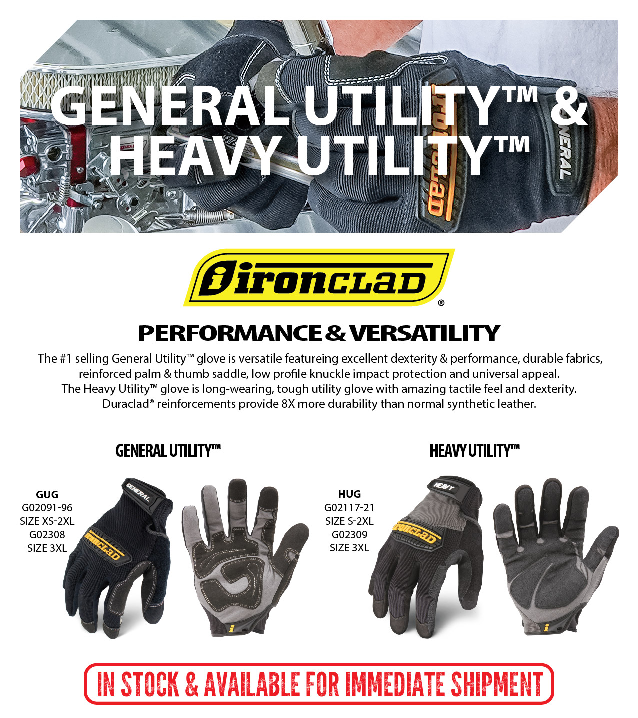 Ironclad General Utility & Heavy Utility Gloves